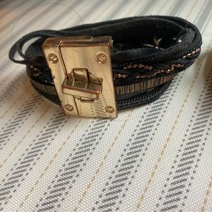 Leather strap bracelet